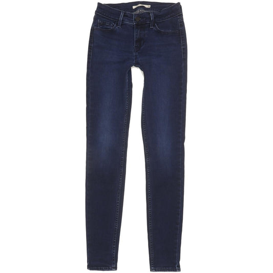 Levi's 710 Super Women Blue Skinny Slim Stretch Jeans W26 L29