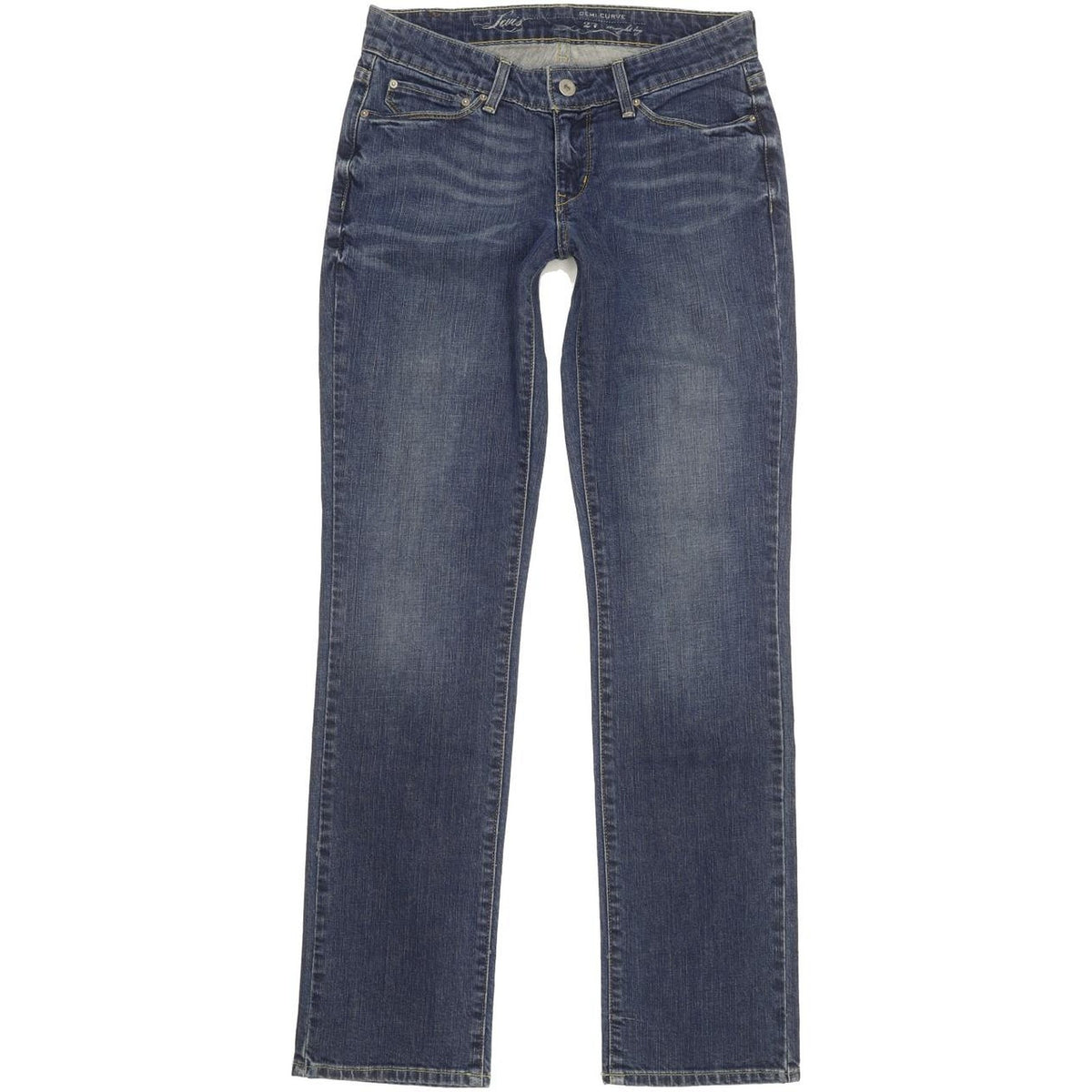 Levi's Demi Curve Women Blue Straight Slim Stretch Jeans W27 L31