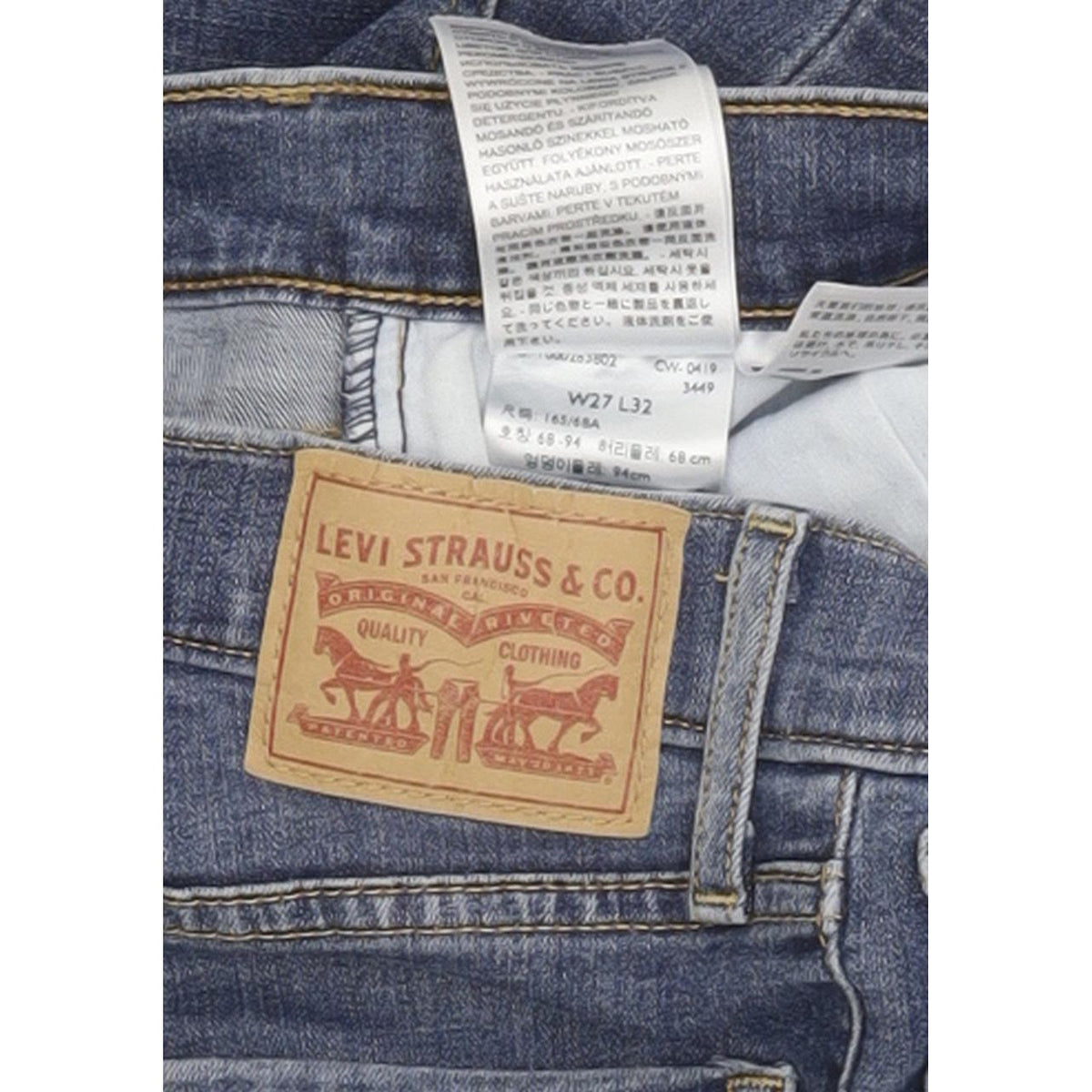 Levi's Mile Blue Skinny Slim Stretch Jeans High Waisted W27 L32