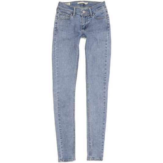 Levi's 710 Super Women Blue Skinny Slim Stretch Jeans W24 L30