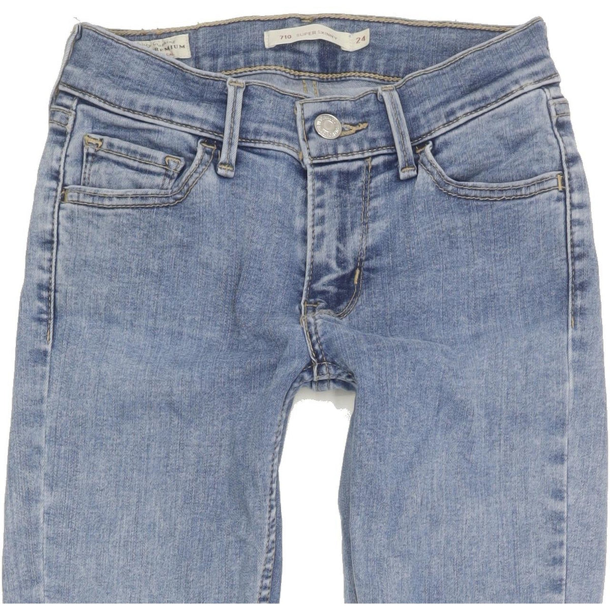 Levi's 710 Super Women Blue Skinny Slim Stretch Jeans W24 L30