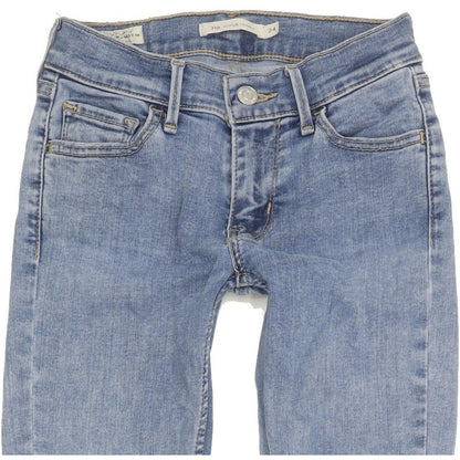 Levi's 710 Super Women Blue Skinny Slim Stretch Jeans W24 L30