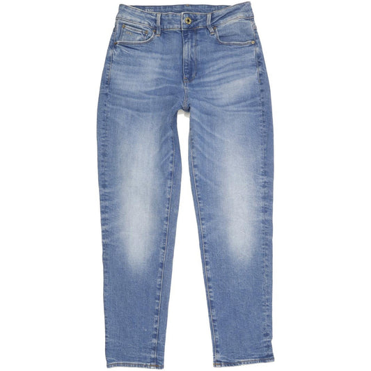 G-Star 3301 90's Ankle Style Blue Straight Slim Stretch Jeans High Waisted W28 L30