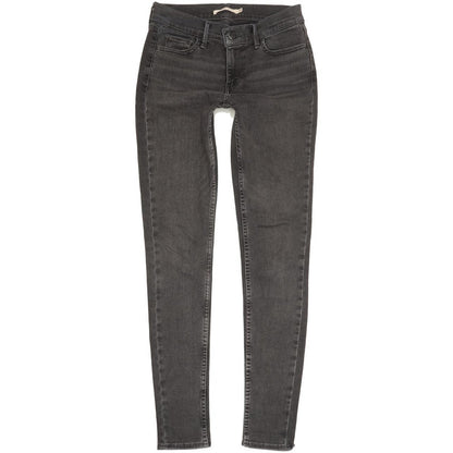 Levi's 710 Super Women Charcoal Skinny Slim Stretch Jeans W26 L29