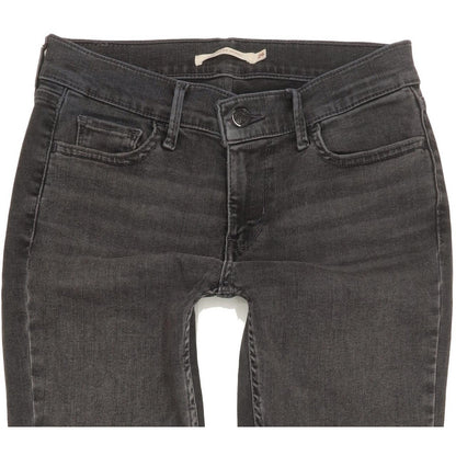 Levi's 710 Super Women Charcoal Skinny Slim Stretch Jeans W26 L29