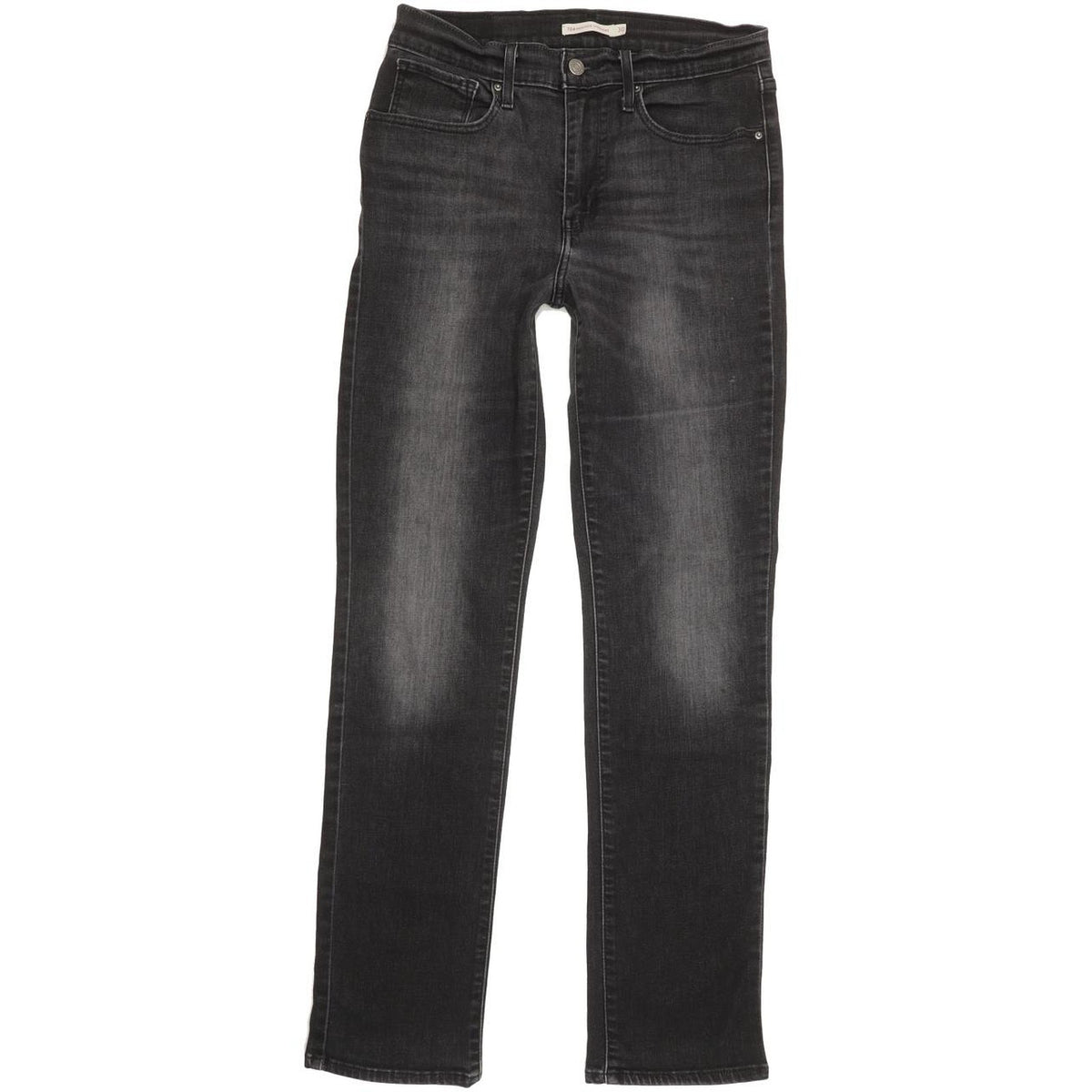 Levi's 724 Black Straight Slim Stretch Jeans High Waisted W30 L31