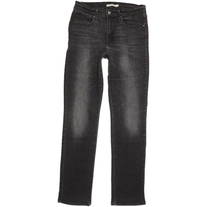 Levi's 724 Black Straight Slim Stretch Jeans High Waisted W30 L31