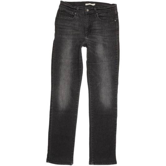 Levi's 724 Black Straight Slim Stretch Jeans High Waisted W30 L31