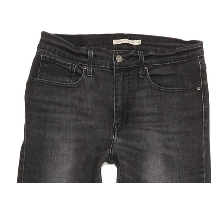 Levi's 724 Black Straight Slim Stretch Jeans High Waisted W30 L31