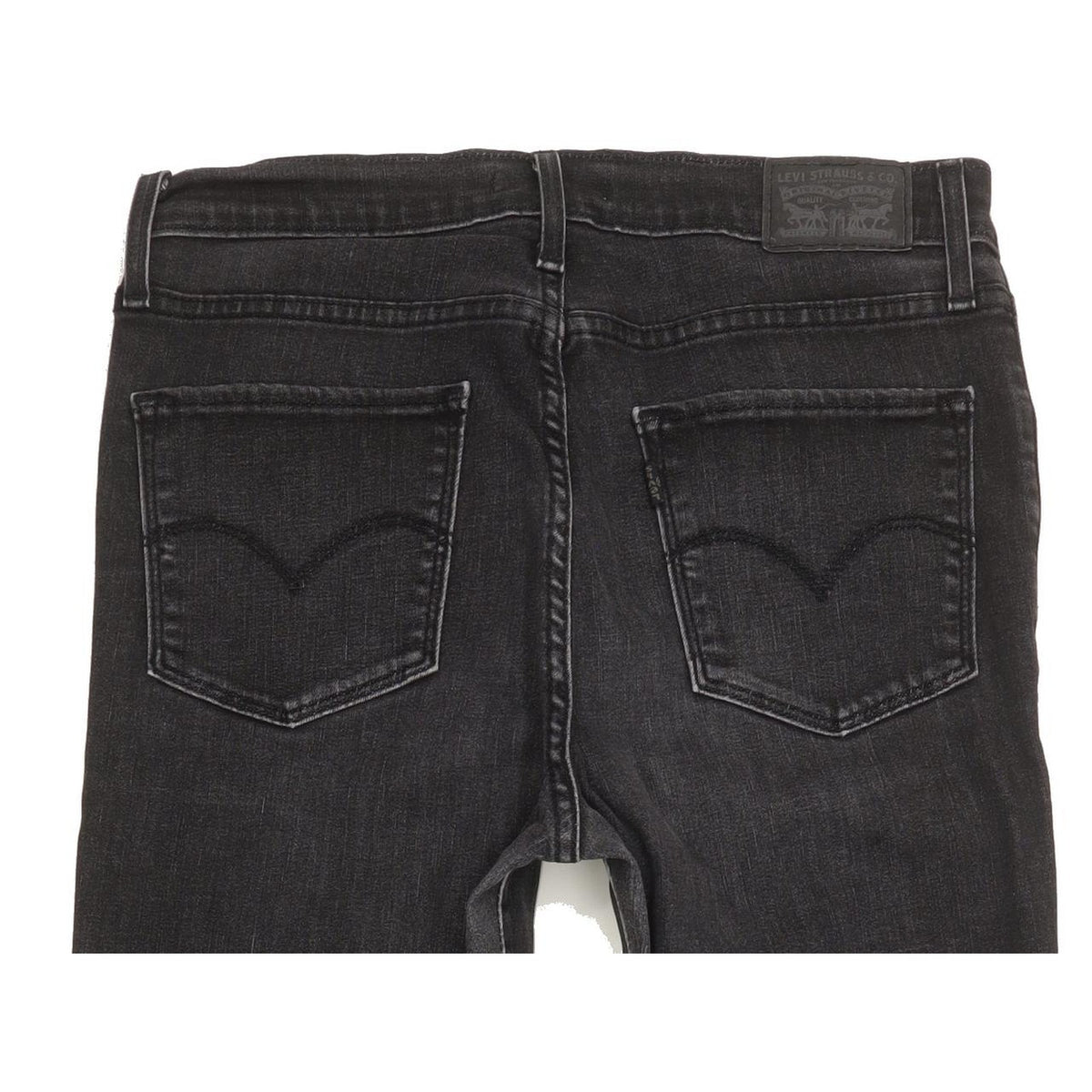 Levi's 724 Black Straight Slim Stretch Jeans High Waisted W30 L31