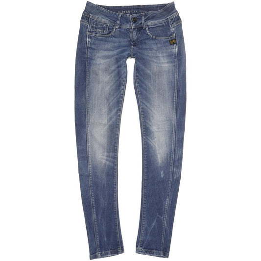 G-Star 5204 Women Blue Skinny Slim Stretch Jeans W25 L32