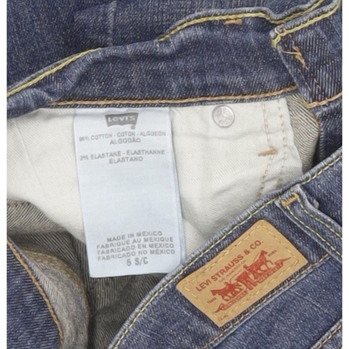 Levi's 524 Women Blue Skinny Slim Stretch Jeans W26 L29