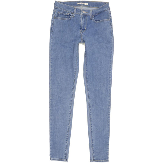 Levi's 710 Super Women Blue Skinny Slim Stretch Jeans W27 L30