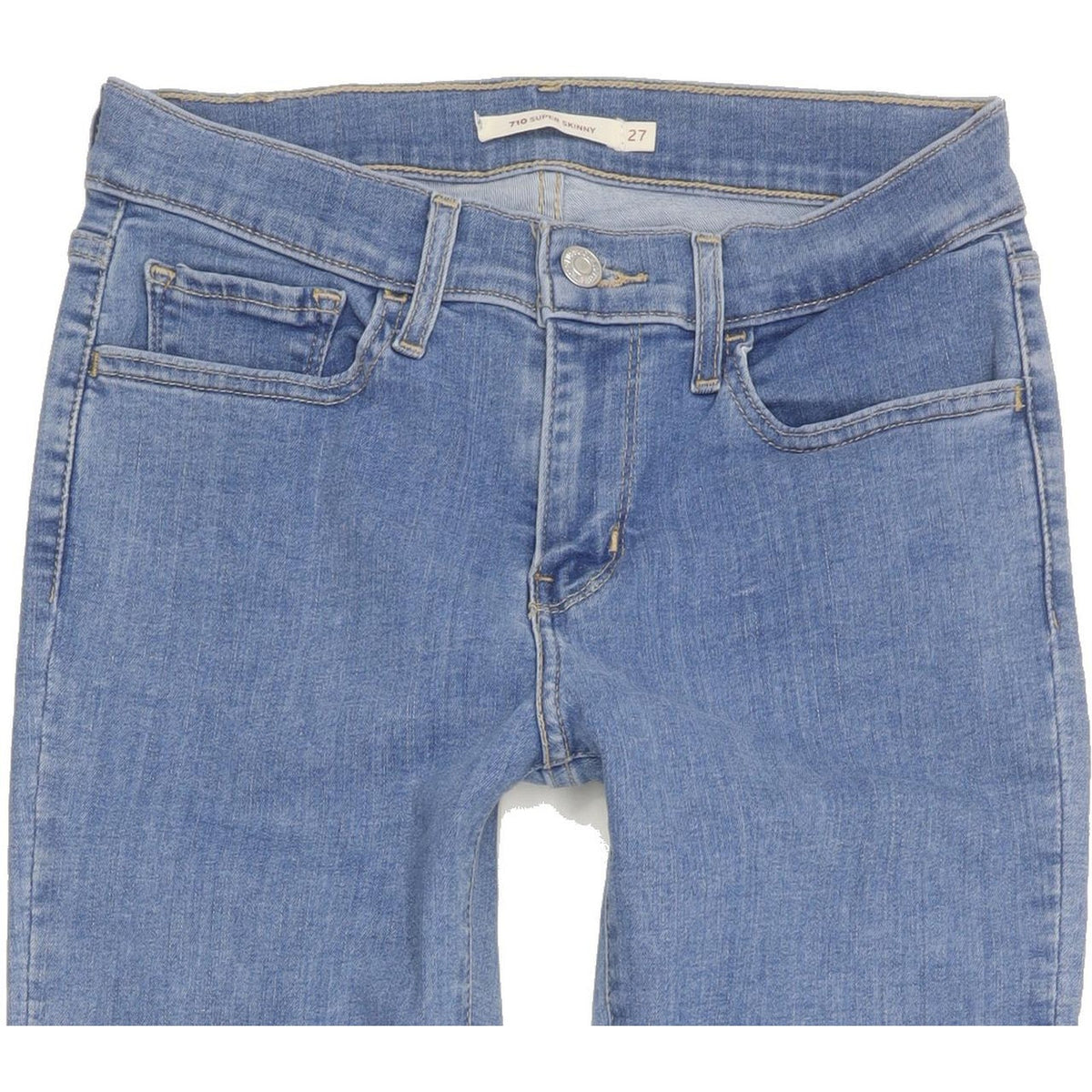 Levi's 710 Super Women Blue Skinny Slim Stretch Jeans W27 L30