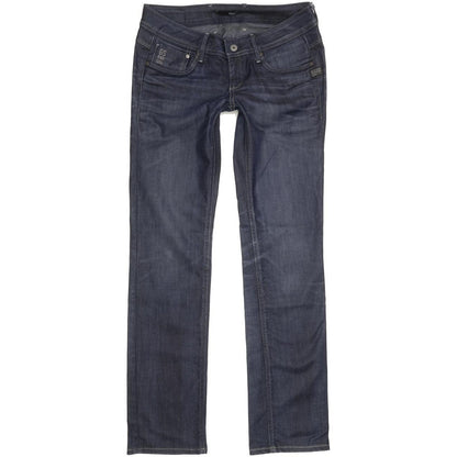 G-Star Attacc Women Blue Straight Slim Stretch Jeans W30 L32