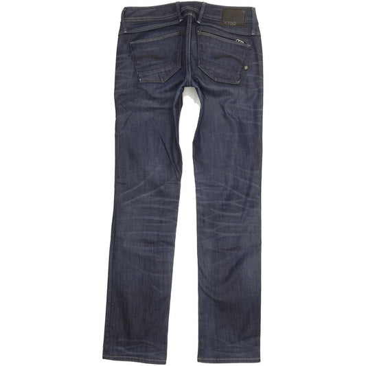 G-Star Attacc Women Blue Straight Slim Stretch Jeans W30 L32