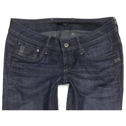 G-Star Attacc Women Blue Straight Slim Stretch Jeans W30 L32