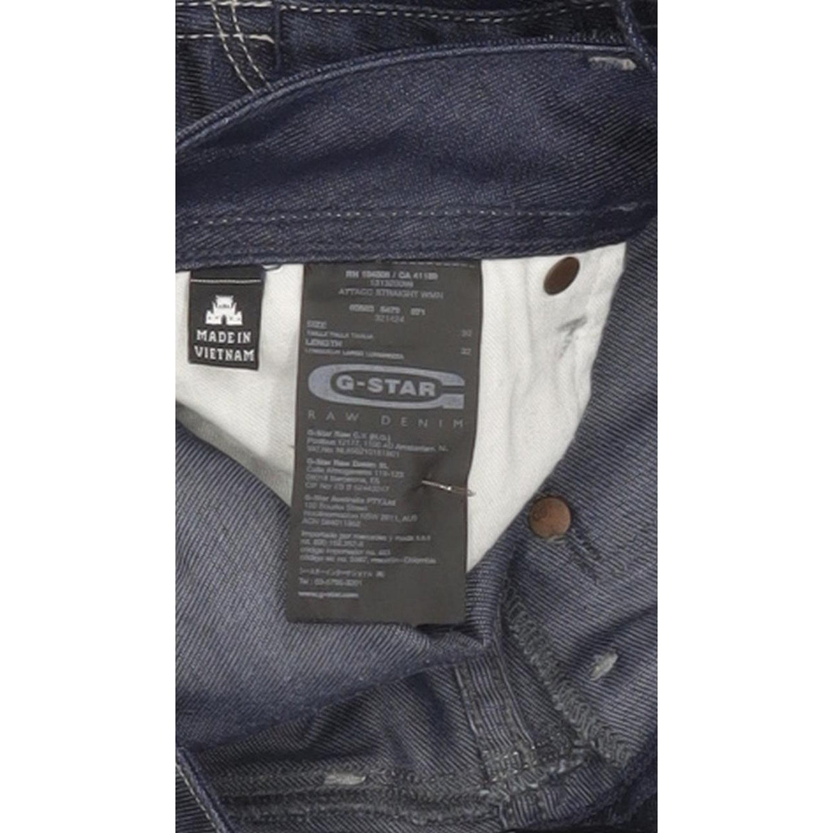 G-Star Attacc Women Blue Straight Slim Stretch Jeans W30 L32