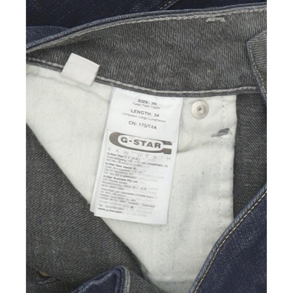 G-Star Midge Women Blue Straight Slim Stretch Jeans W30 L34