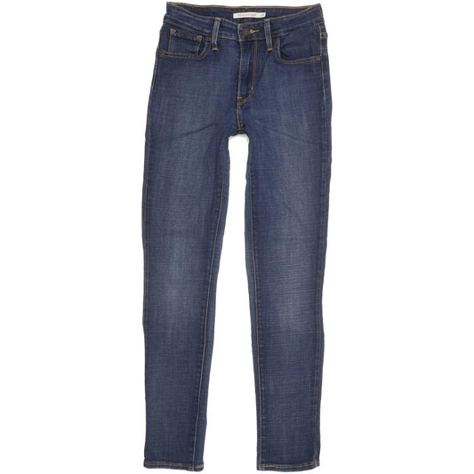 Levi's 721 Women Blue Skinny Slim Stretch Jeans W26 L28