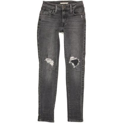 Levi's 721 Women Charcoal Skinny Slim Stretch Jeans W26 L29