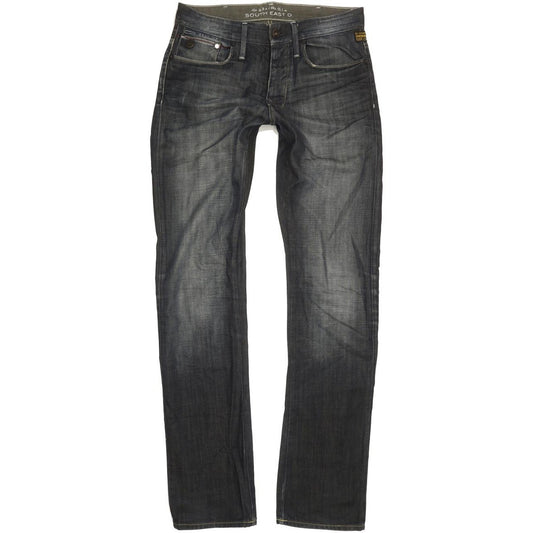 G-Star Frontier Men Navy Straight Slim Jeans W32 L35