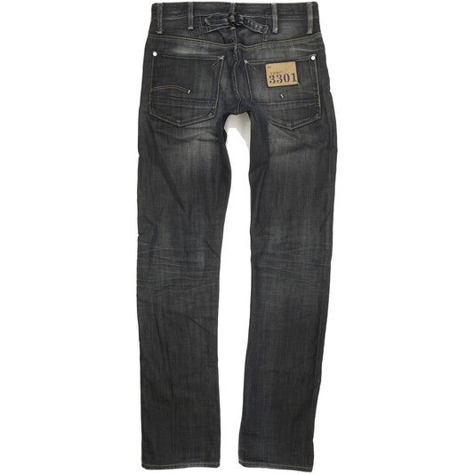 G-Star Frontier Men Navy Straight Slim Jeans W32 L35