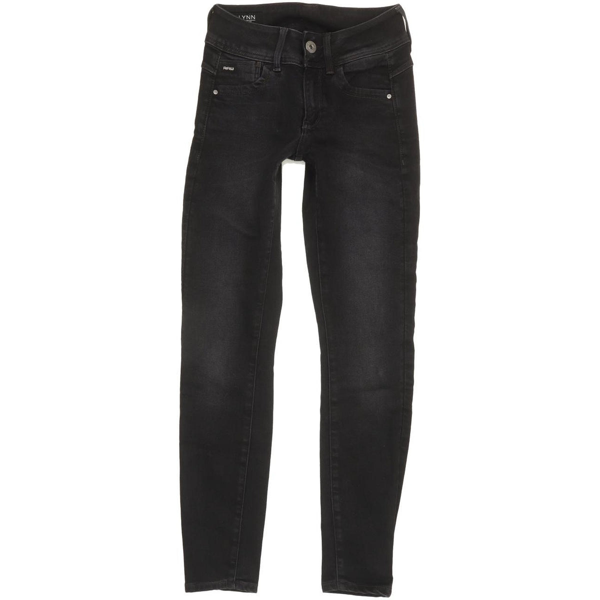 G-Star Lynn Mid Women Black Skinny Slim Stretch Jeans W23 L28