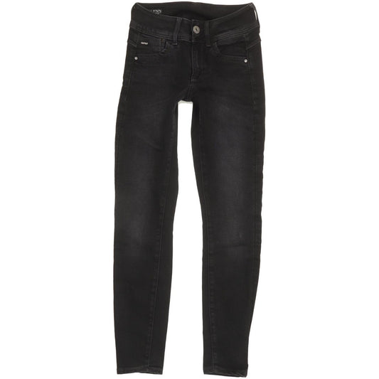 G-Star Lynn Mid Women Black Skinny Slim Stretch Jeans W23 L28