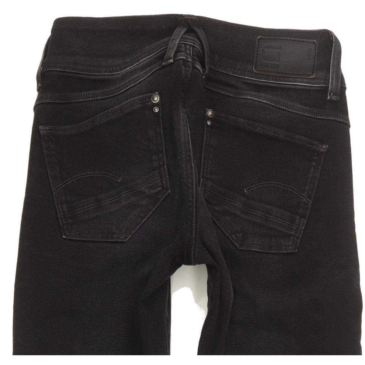 G-Star Lynn Mid Women Black Skinny Slim Stretch Jeans W23 L28