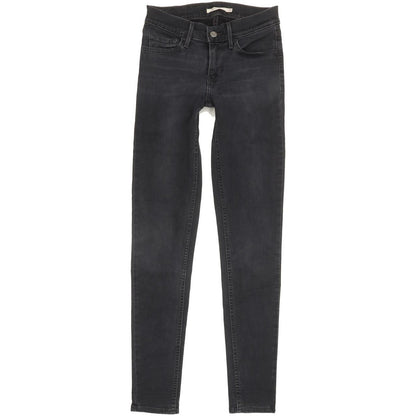 Levi's 710 Super Women Charcoal Skinny Slim Stretch Jeans W27 L30