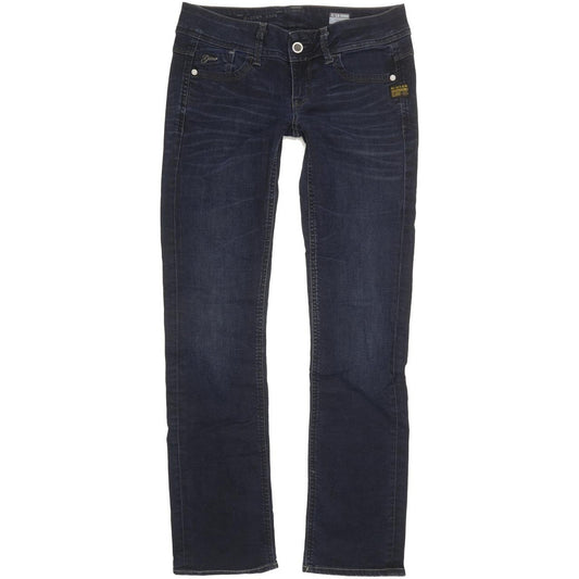 G-Star Lynn Women Blue Straight Slim Stretch Jeans W28 L31