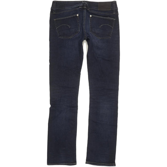 G-Star Lynn Women Blue Straight Slim Stretch Jeans W28 L31
