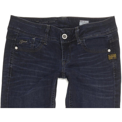 G-Star Lynn Women Blue Straight Slim Stretch Jeans W28 L31