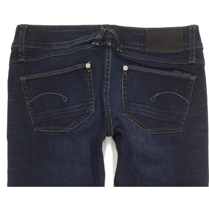 G-Star Lynn Women Blue Straight Slim Stretch Jeans W28 L31