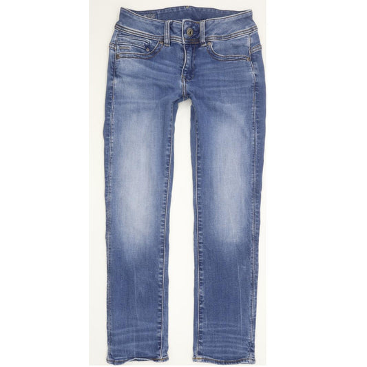 G-Star Midge Women Blue Straight Slim Stretch Jeans W28 L26