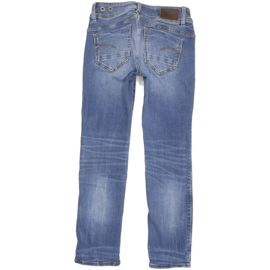 G-Star Midge Women Blue Straight Slim Stretch Jeans W28 L26