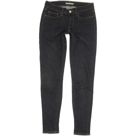 Levi's 710 Super Women Black Skinny Slim Stretch Jeans W27 L30