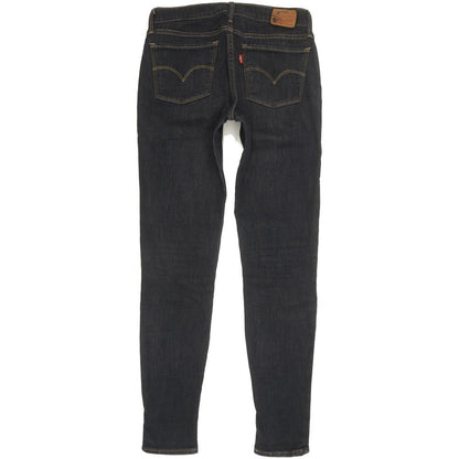 Levi's 710 Super Women Black Skinny Slim Stretch Jeans W27 L30
