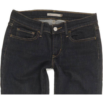 Levi's 710 Super Women Black Skinny Slim Stretch Jeans W27 L30