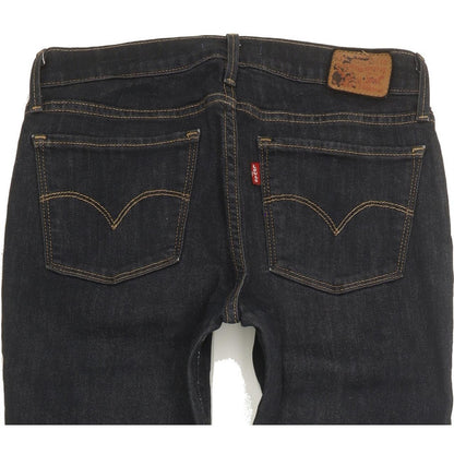 Levi's 710 Super Women Black Skinny Slim Stretch Jeans W27 L30