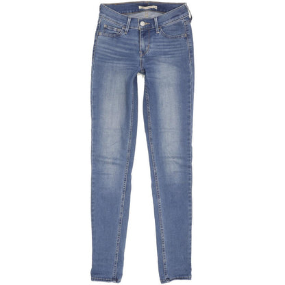 Levi's 710 Super Women Blue Skinny Slim Stretch Jeans W25 L30