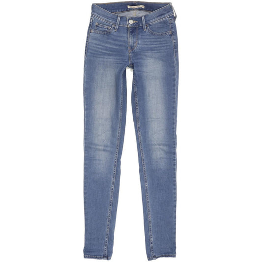 Levi's 710 Super Women Blue Skinny Slim Stretch Jeans W25 L30