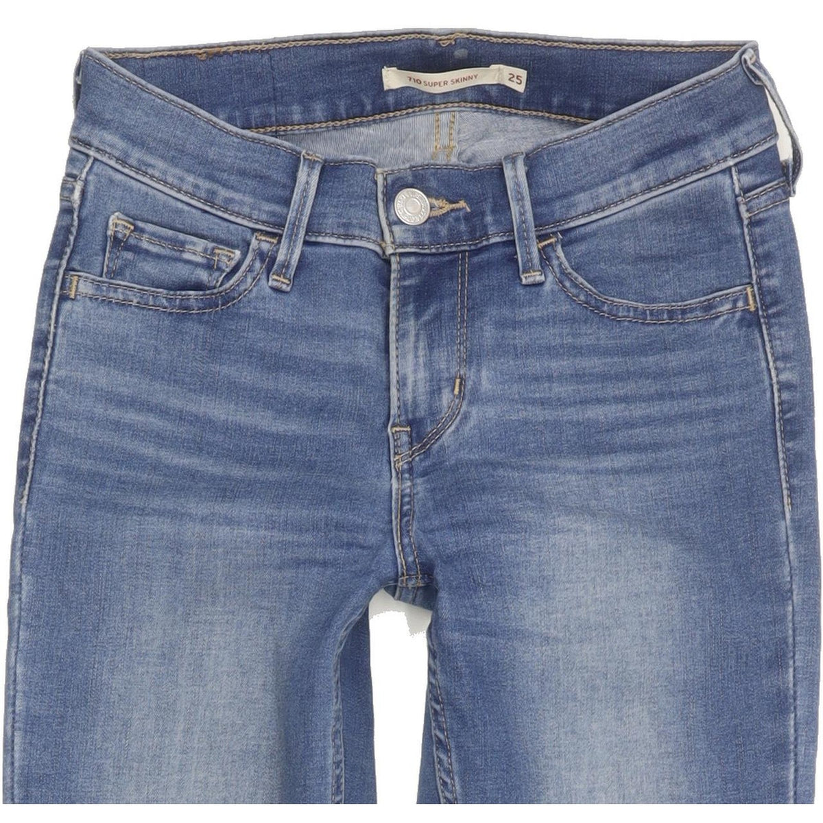 Levi's 710 Super Women Blue Skinny Slim Stretch Jeans W25 L30