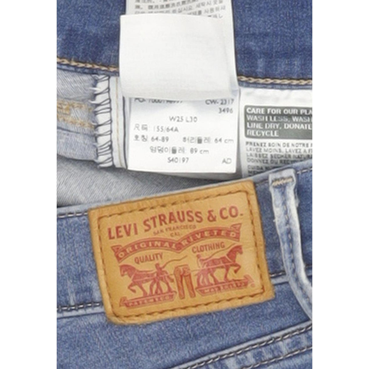 Levi's 710 Super Women Blue Skinny Slim Stretch Jeans W25 L30