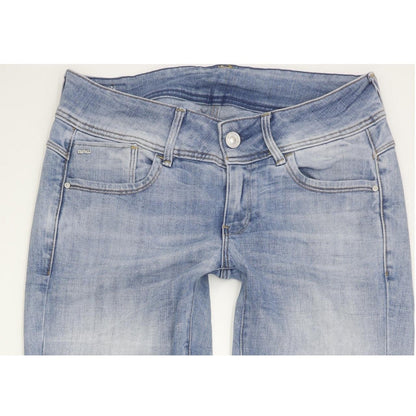 G-Star Lynn Mid Women Blue Skinny Slim Stretch Jeans W30 L34