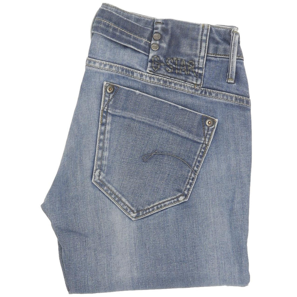 G-Star Midge Women Blue Straight Slim Stretch Jeans W29 L33