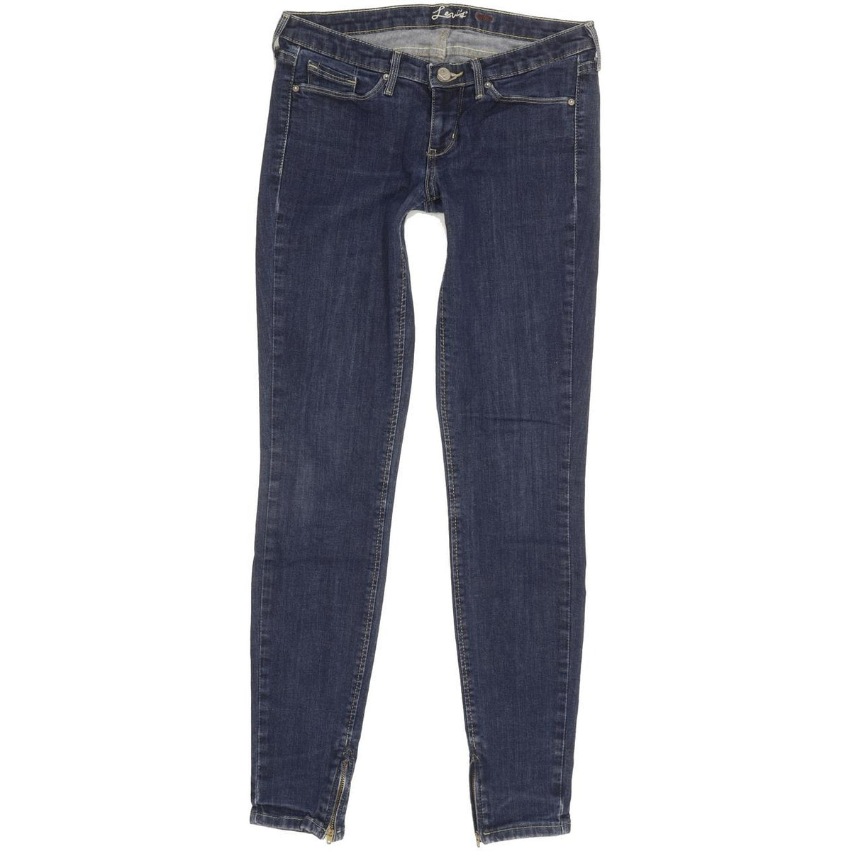 Levi's Zip Ankle Women Blue Skinny Slim Stretch Jeans W28 L32