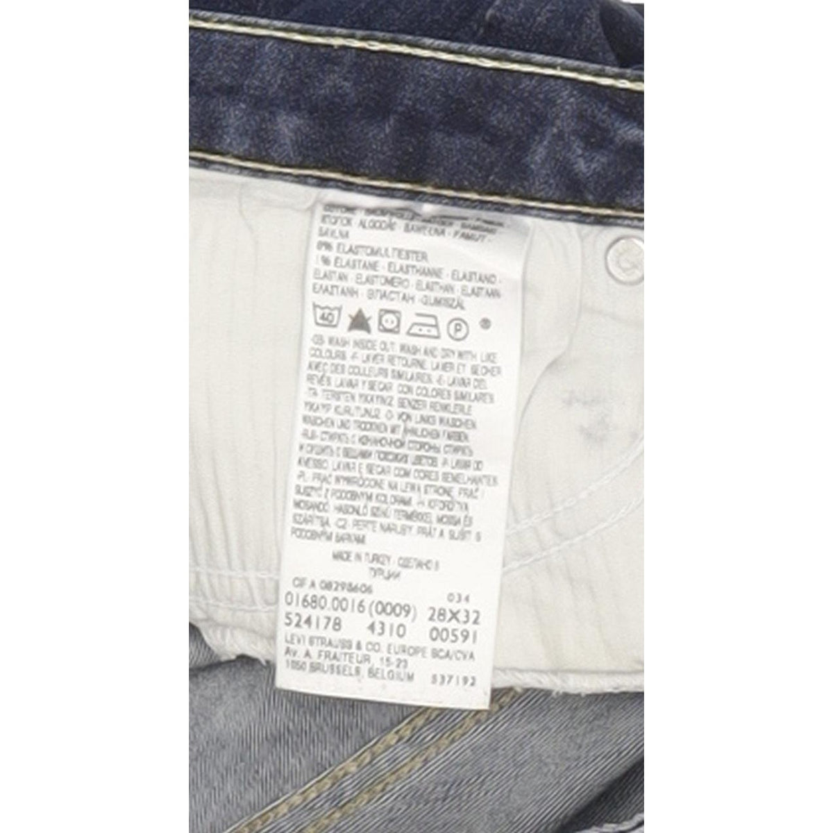 Levi's Zip Ankle Women Blue Skinny Slim Stretch Jeans W28 L32
