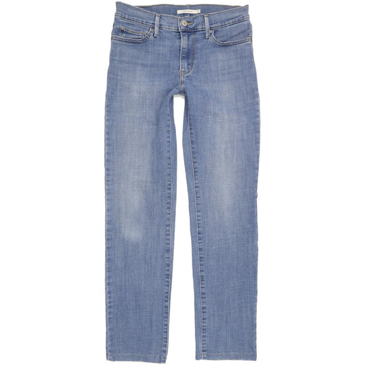 Levi's Slimming Women Blue Straight Slim Stretch Jeans W27 L29